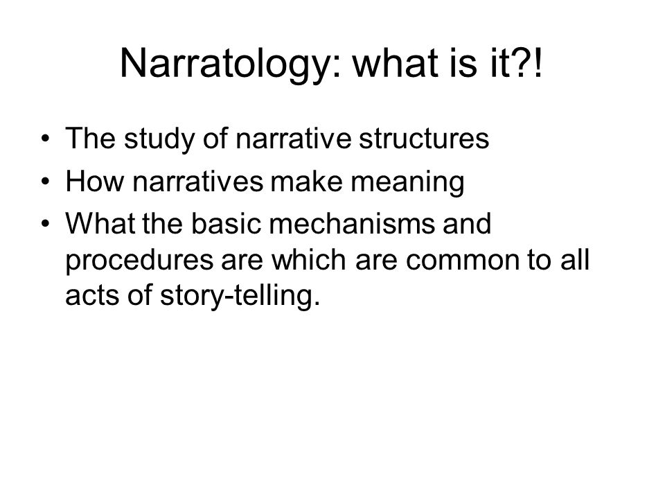 Narratological deals